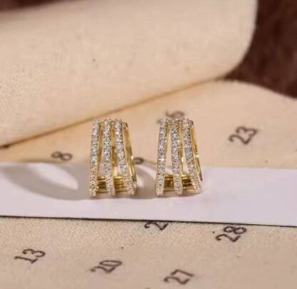 Crystal Zircon Hoop Earrings