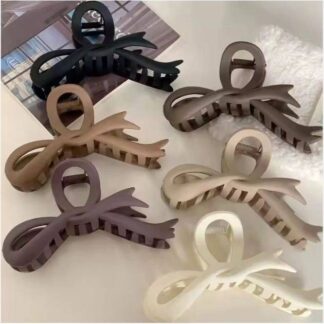 Matte Acrylic Bow Hair Claws