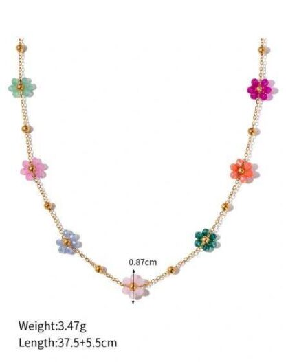Sunflower Beads Necklace and Bracelet