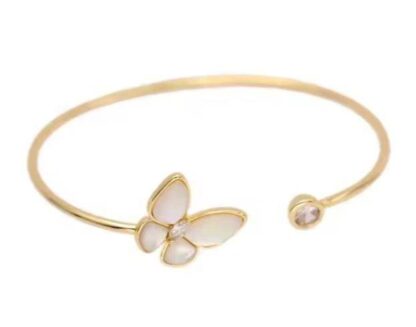 White Shell Pearl Butterfly Bracelet