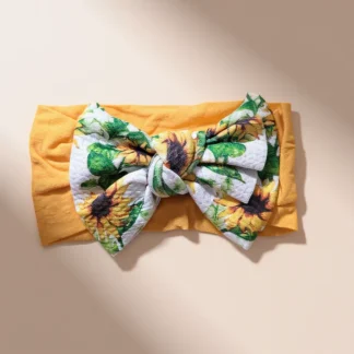 Elastic Nylon Bowknot Infant Headband for Baby Girls