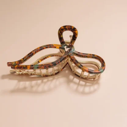 Leopard Print Bow Hair Claws - Image 3