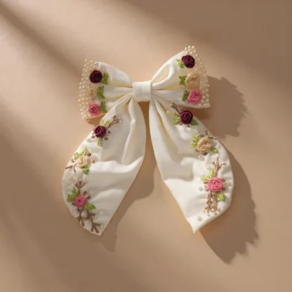 Pearl Embroidery Bows - Image 3