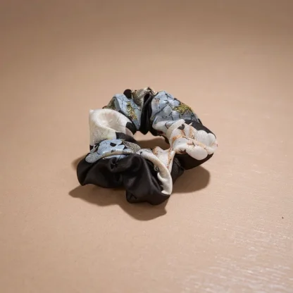 Satin Silk Floral Printed Scrunchies - Image 3