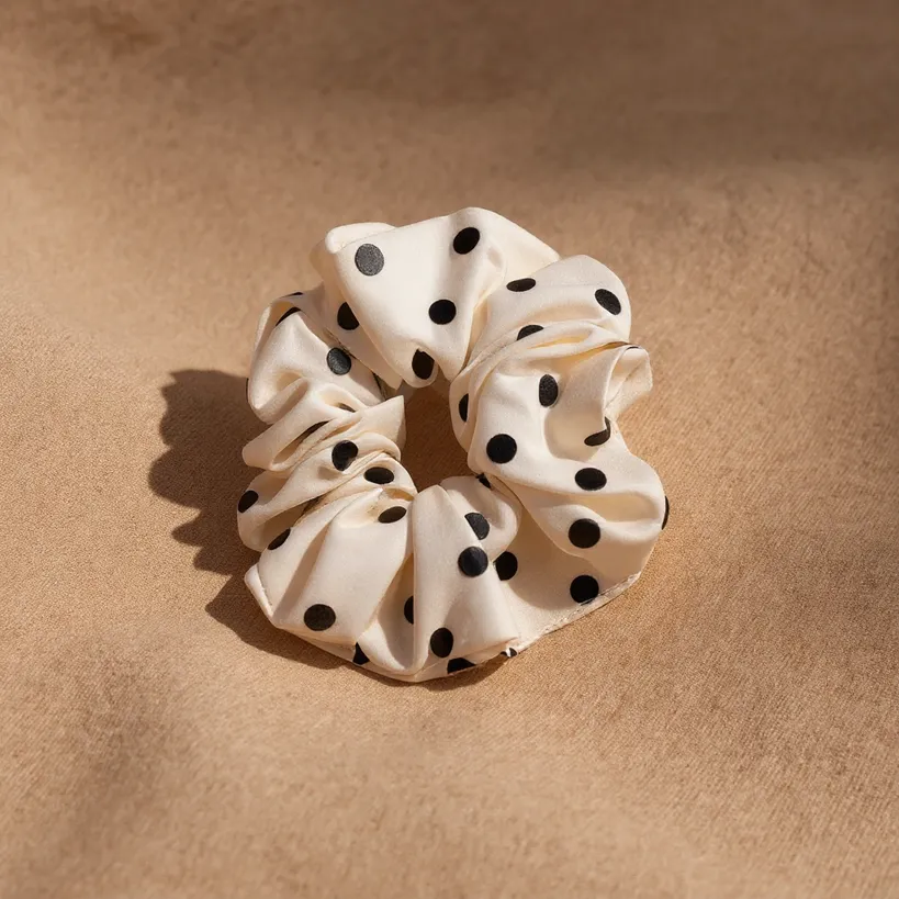 Vintage Dot Scrunchies