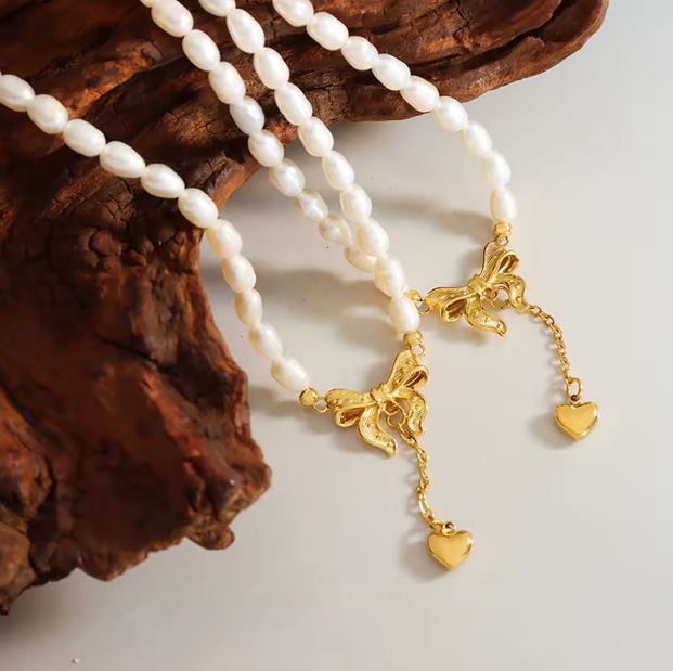 Pearl Chain Choker Necklace